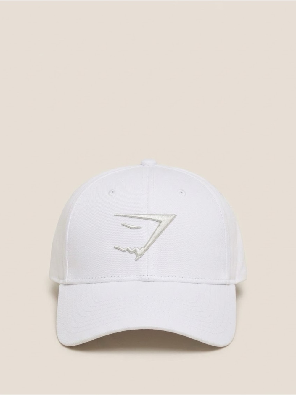 GYMSHARK White Everyday Logo Gym Baseball Cap Adjustable Clean Girl Minimalist